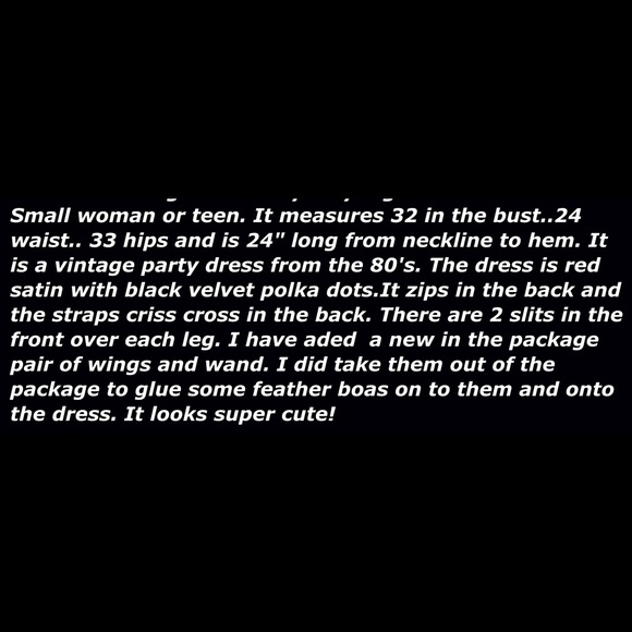 Cute satin Ladybug dress with wings & wand. - Picture 2 of 3